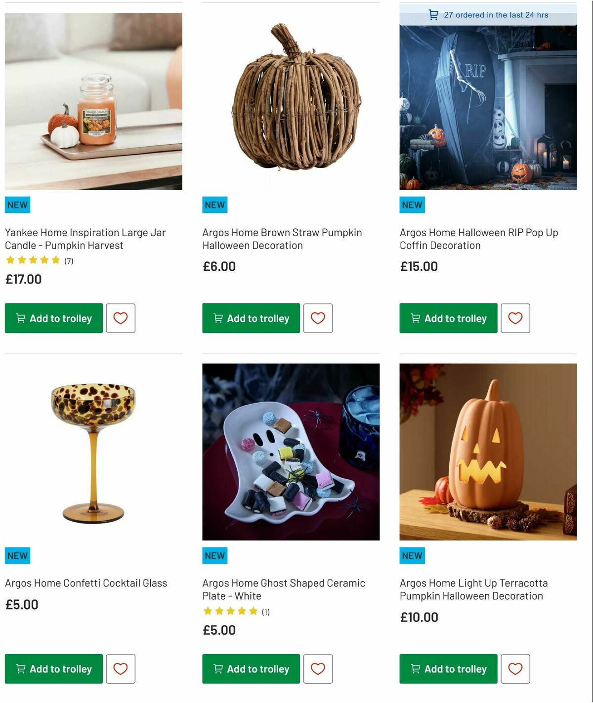 Argos Halloween Offers from 30 September