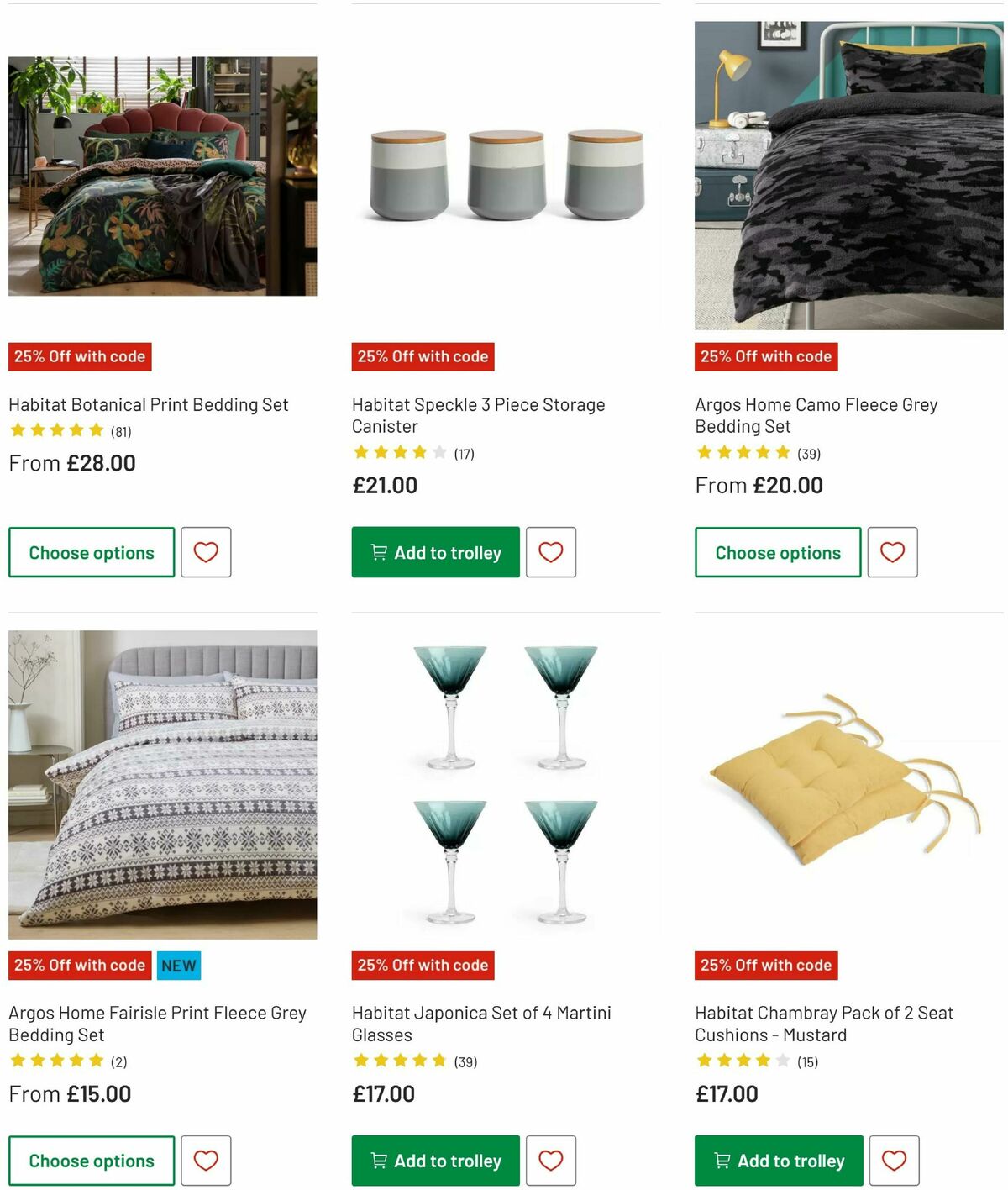 Argos Offers from 15 October