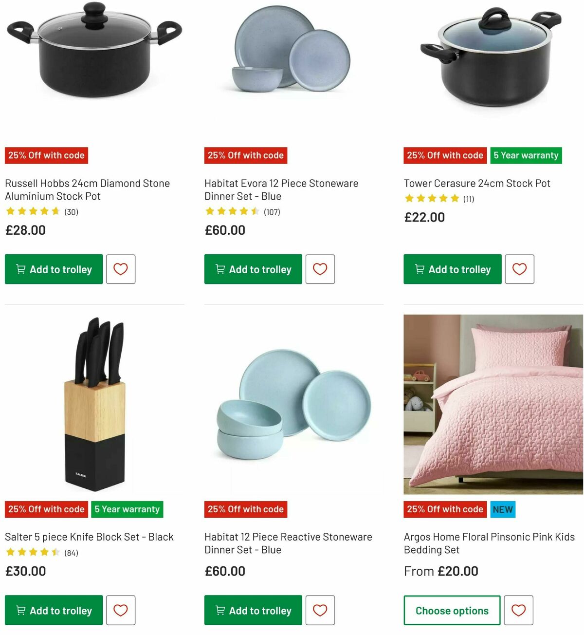 Argos Offers from 15 October