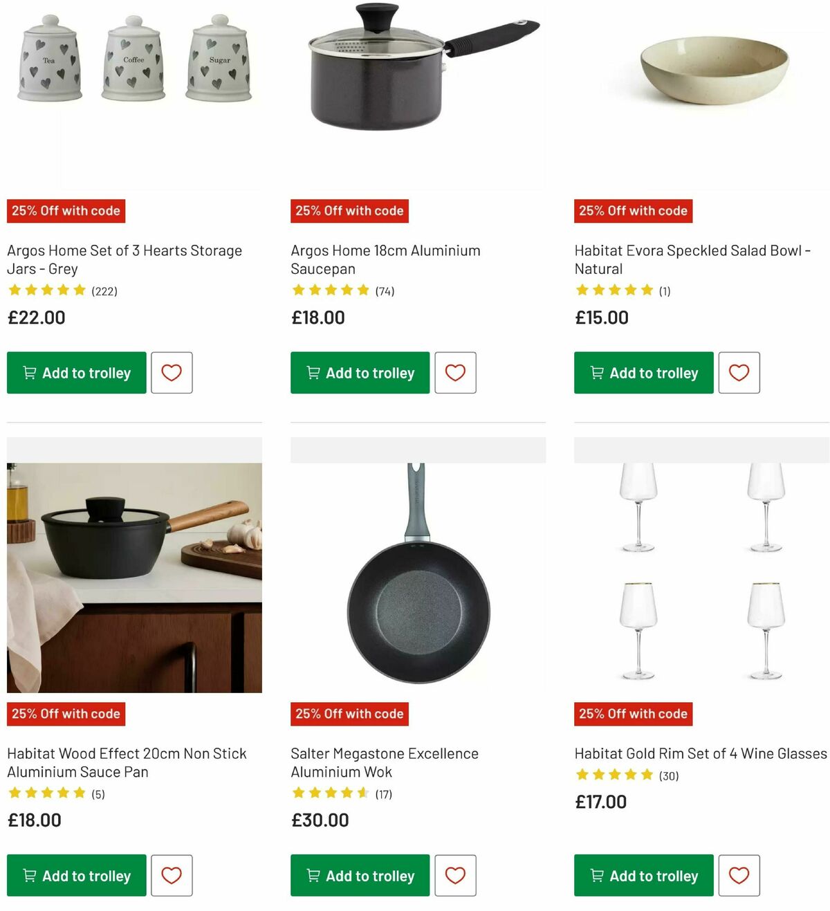 Argos Offers from 15 October