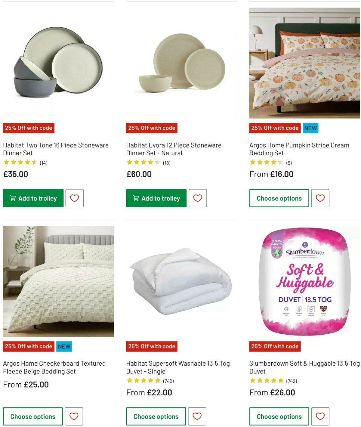 Argos Offers from 15 October