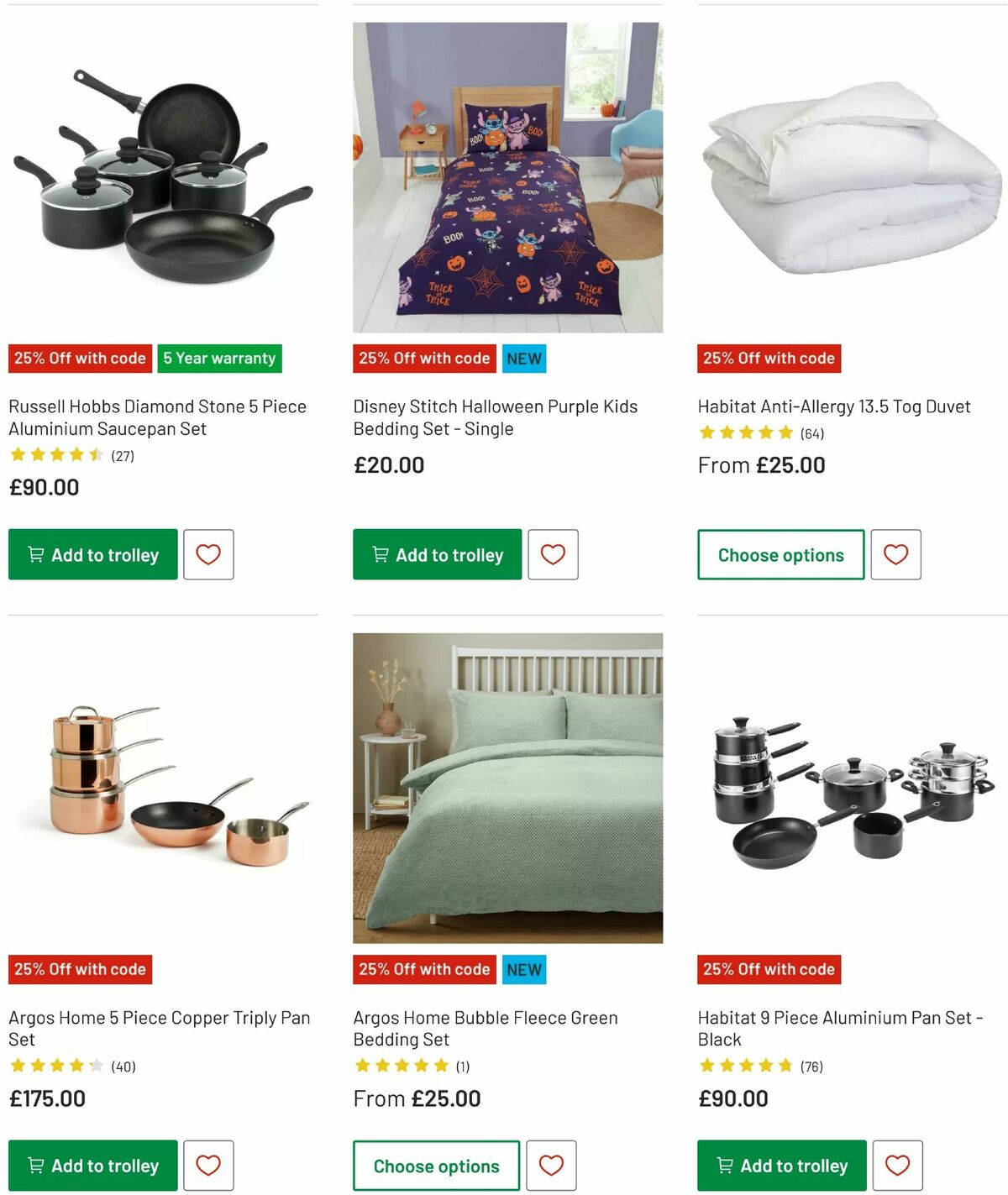 Argos Offers from 15 October