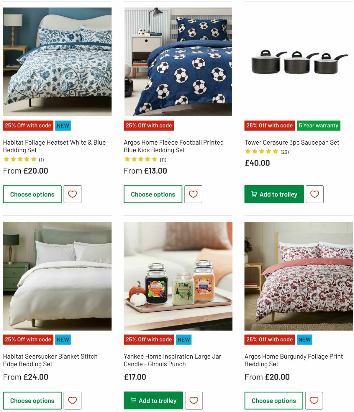 Argos Offers from 15 October