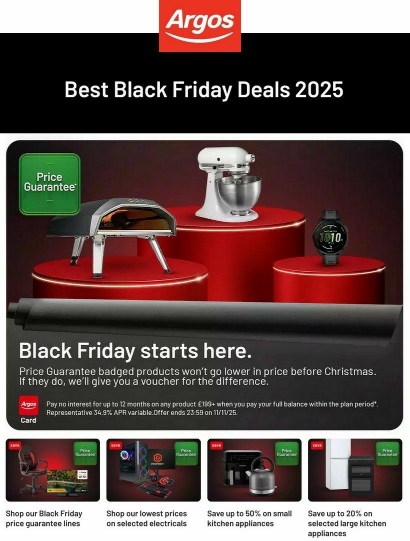 Argos Offers from 1 November