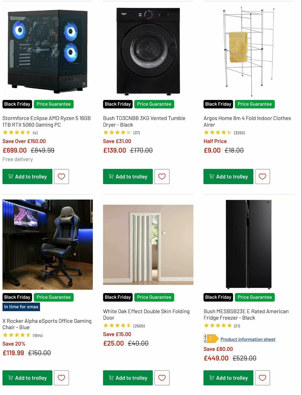 Argos Offers from 1 November