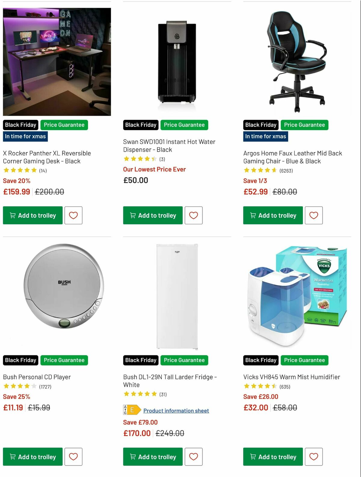 Argos Offers from 1 November