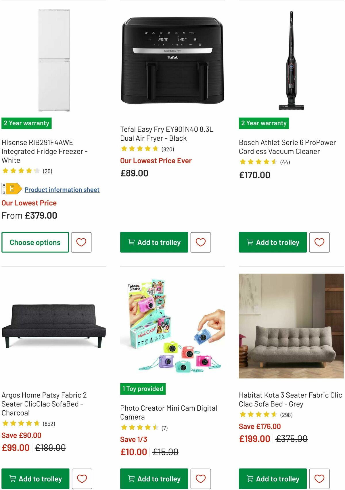 Argos Offers from 3 December