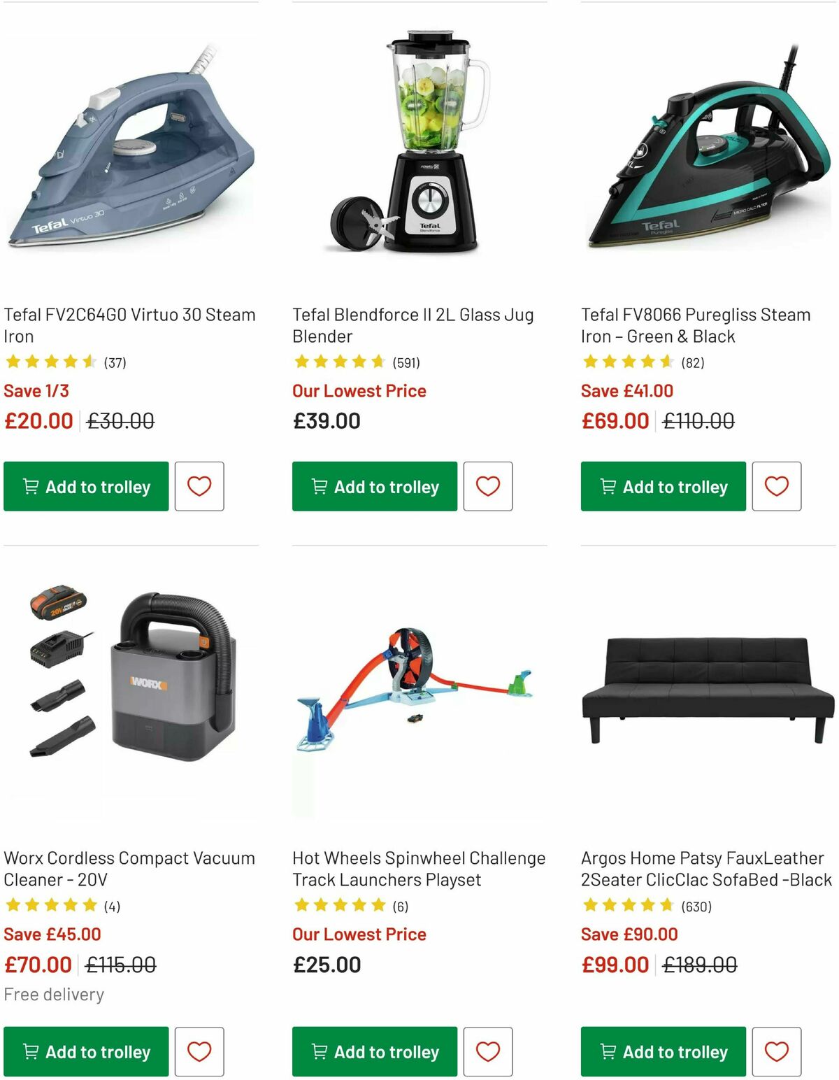 Argos Offers from 3 December