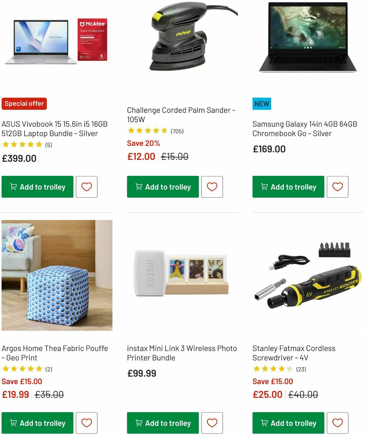 Argos Offers from 3 December