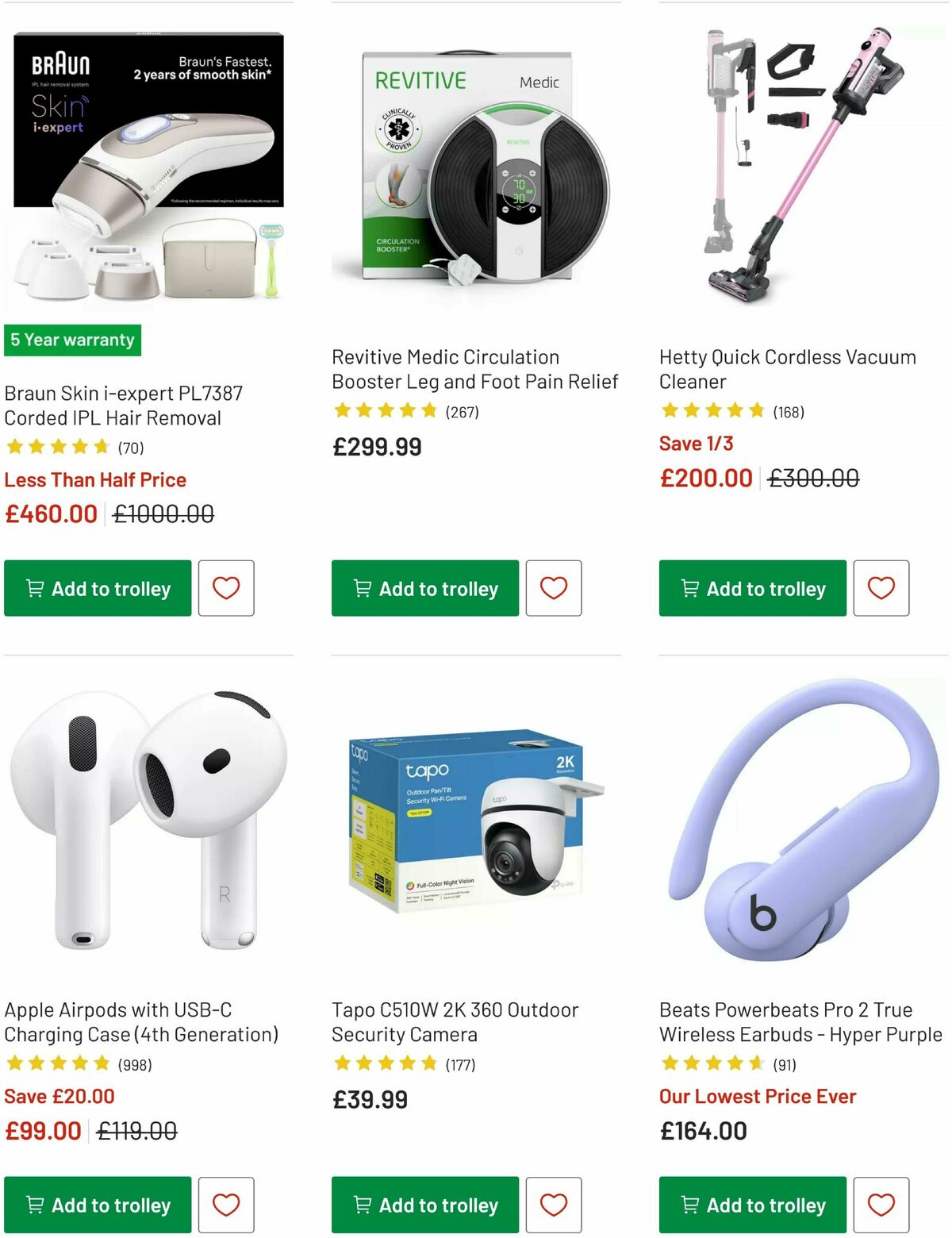 Argos Offers from 3 December