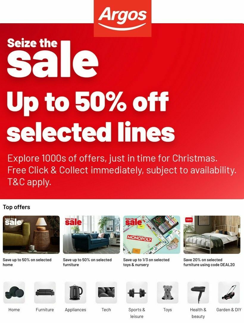 Argos Offers from 18 December