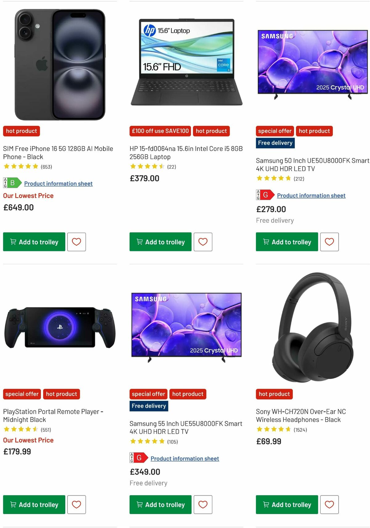 Argos Offers from 31 December