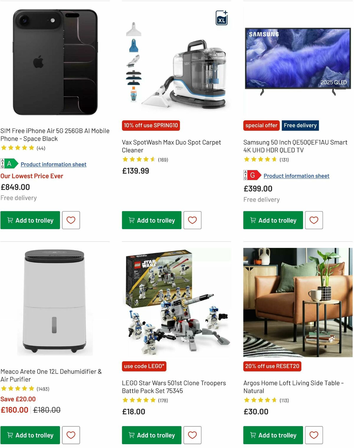 Argos Offers from 27 January