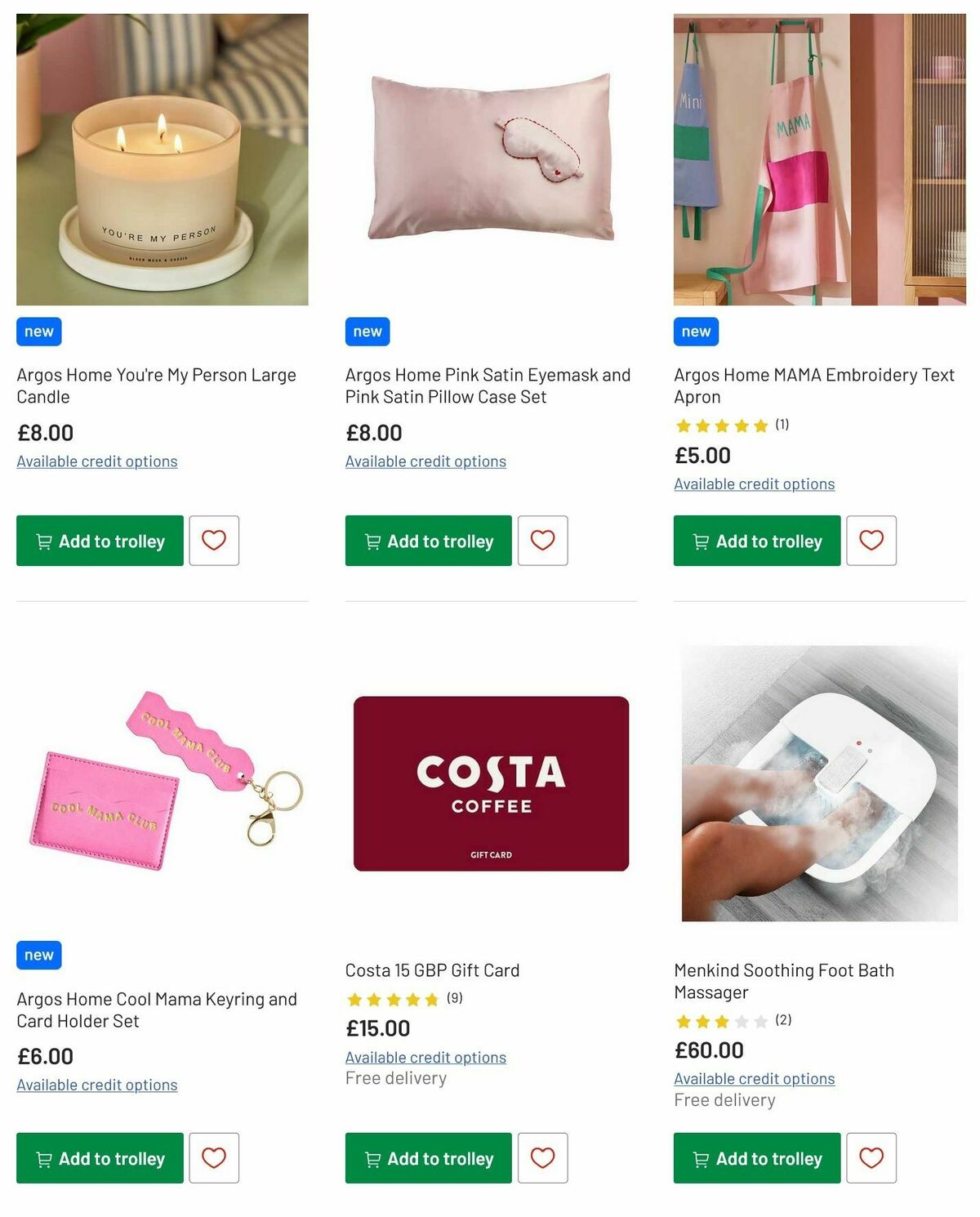 Argos Mother's Day Offers from 24 February