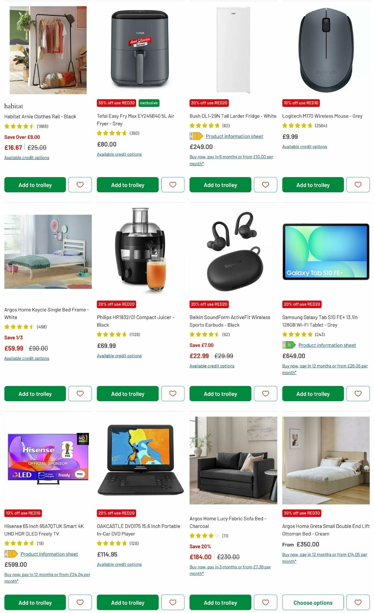 Argos Offers from 27 March