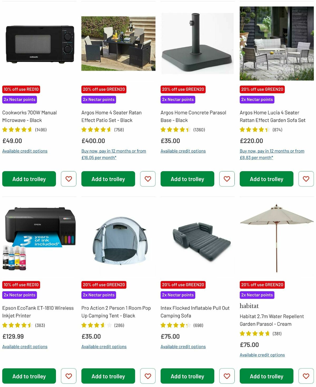 Argos Offers from 20 May