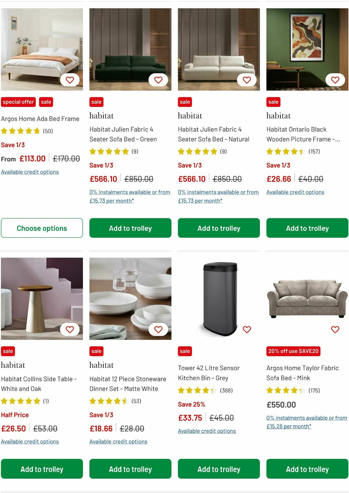 Argos Offers from 3 September