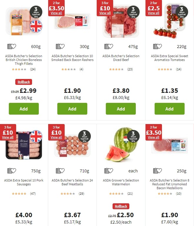 ASDA Offers from 2 August