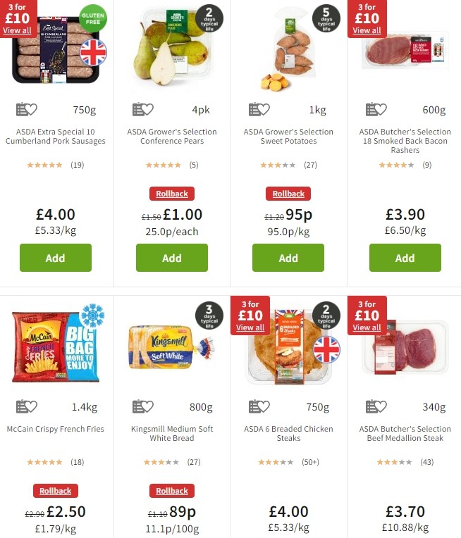 ASDA Offers from 25 October