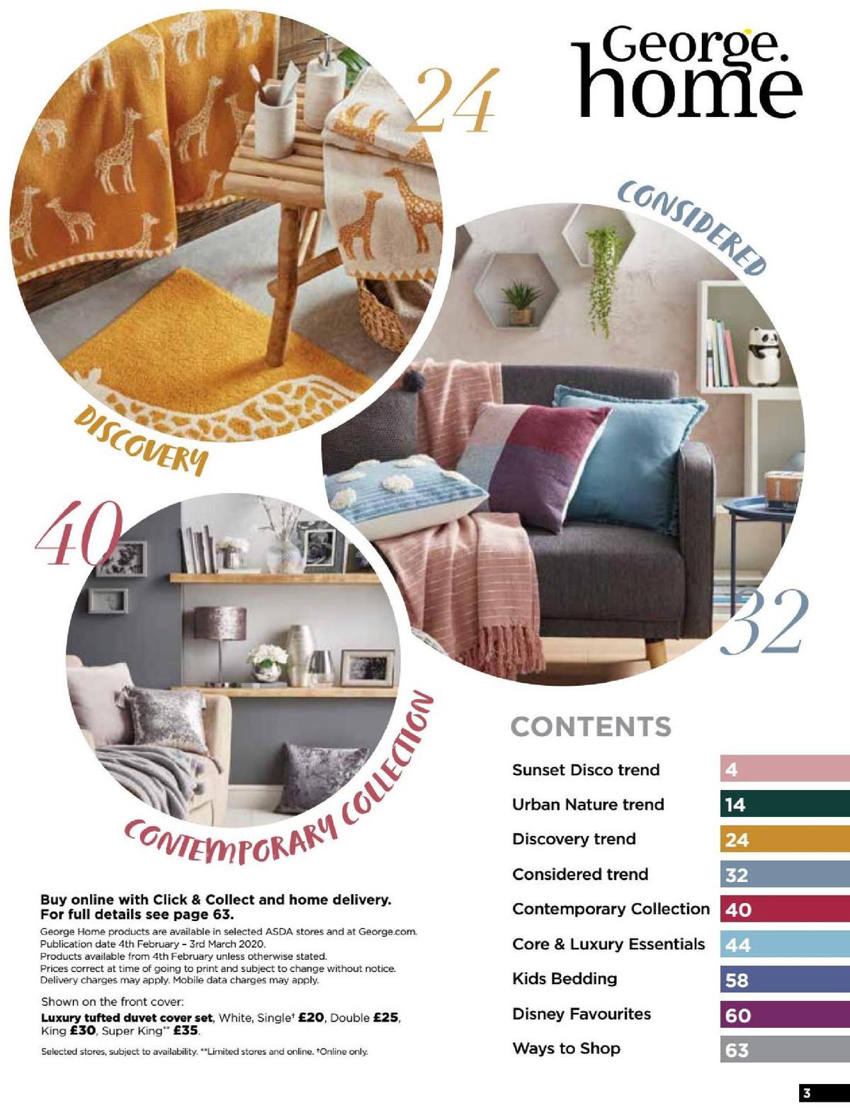 ASDA George Home Spring Summer Catalogue Offers from 4 February