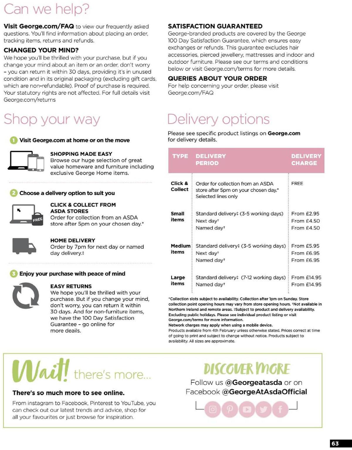 ASDA George Home Spring Summer Catalogue Offers from 4 February