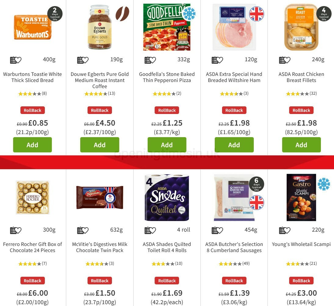 ASDA Offers from 6 November