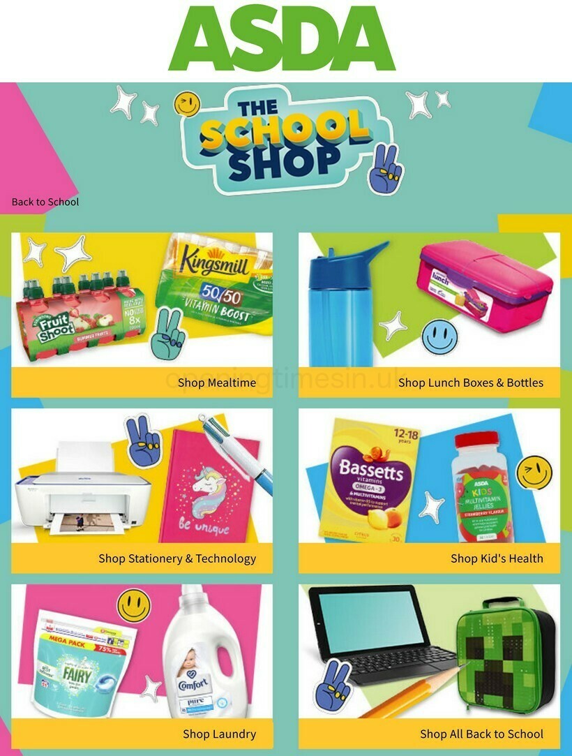 ASDA Back to School Offers from 19 August