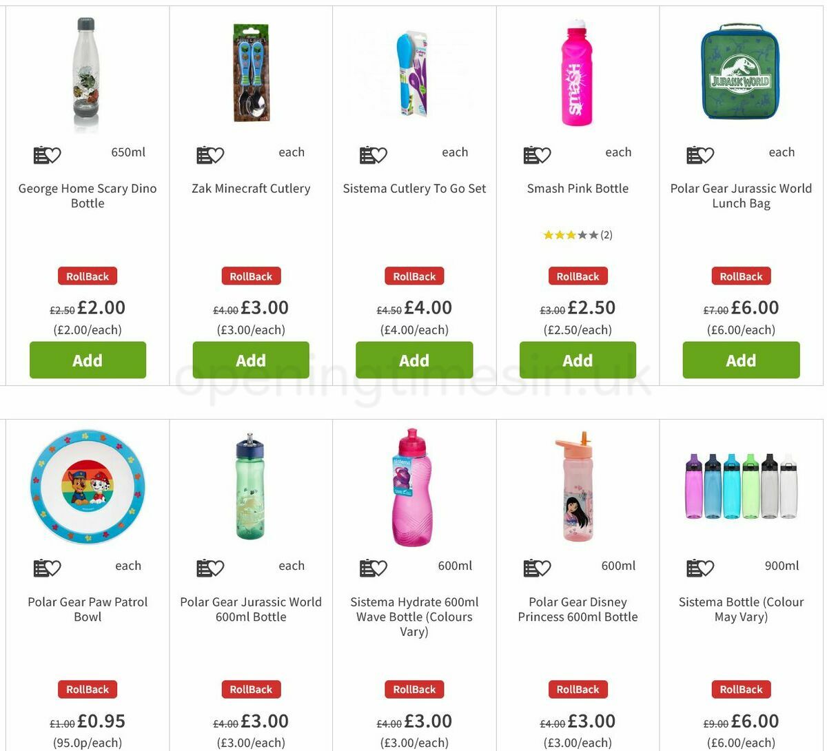 ASDA Back to School Offers from 19 August