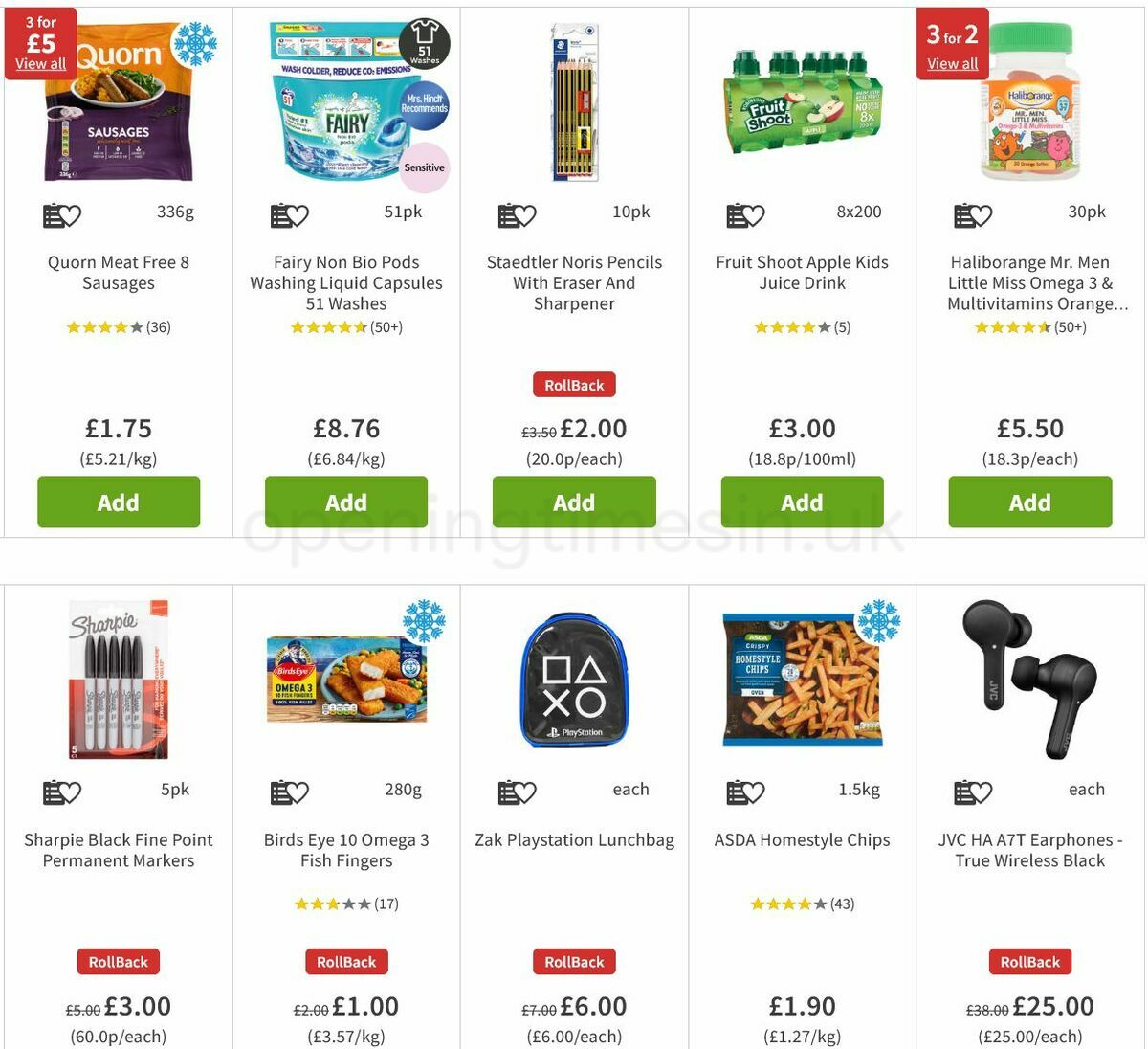 ASDA Back to School Offers from 19 August