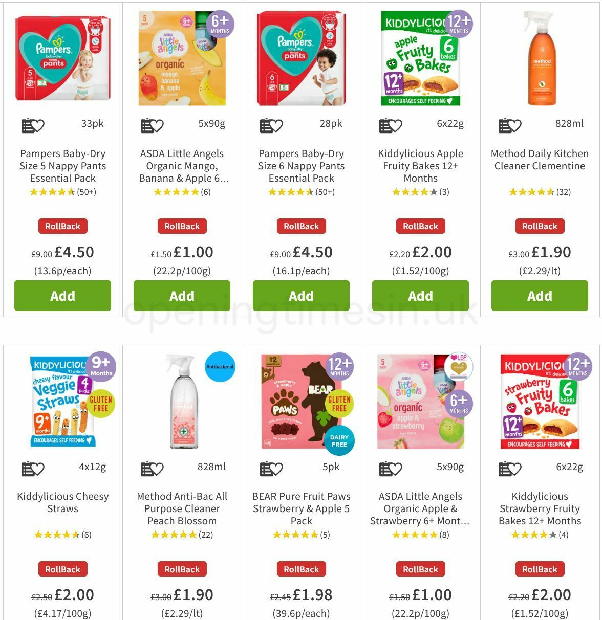 ASDA Baby Event Offers from 23 September