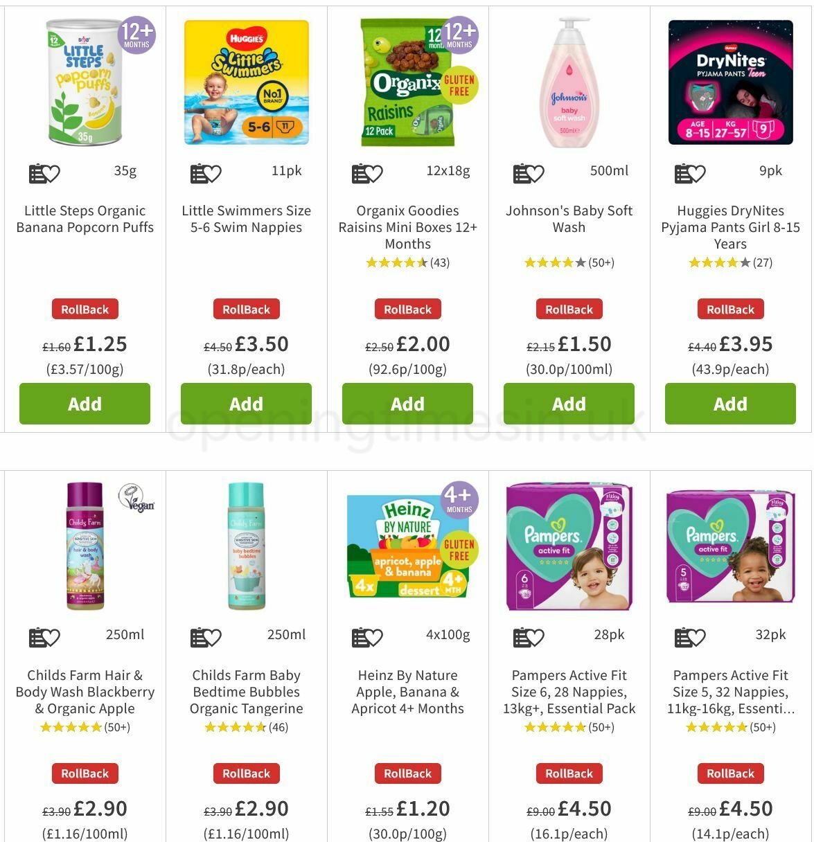 ASDA Baby Event Offers from 23 September