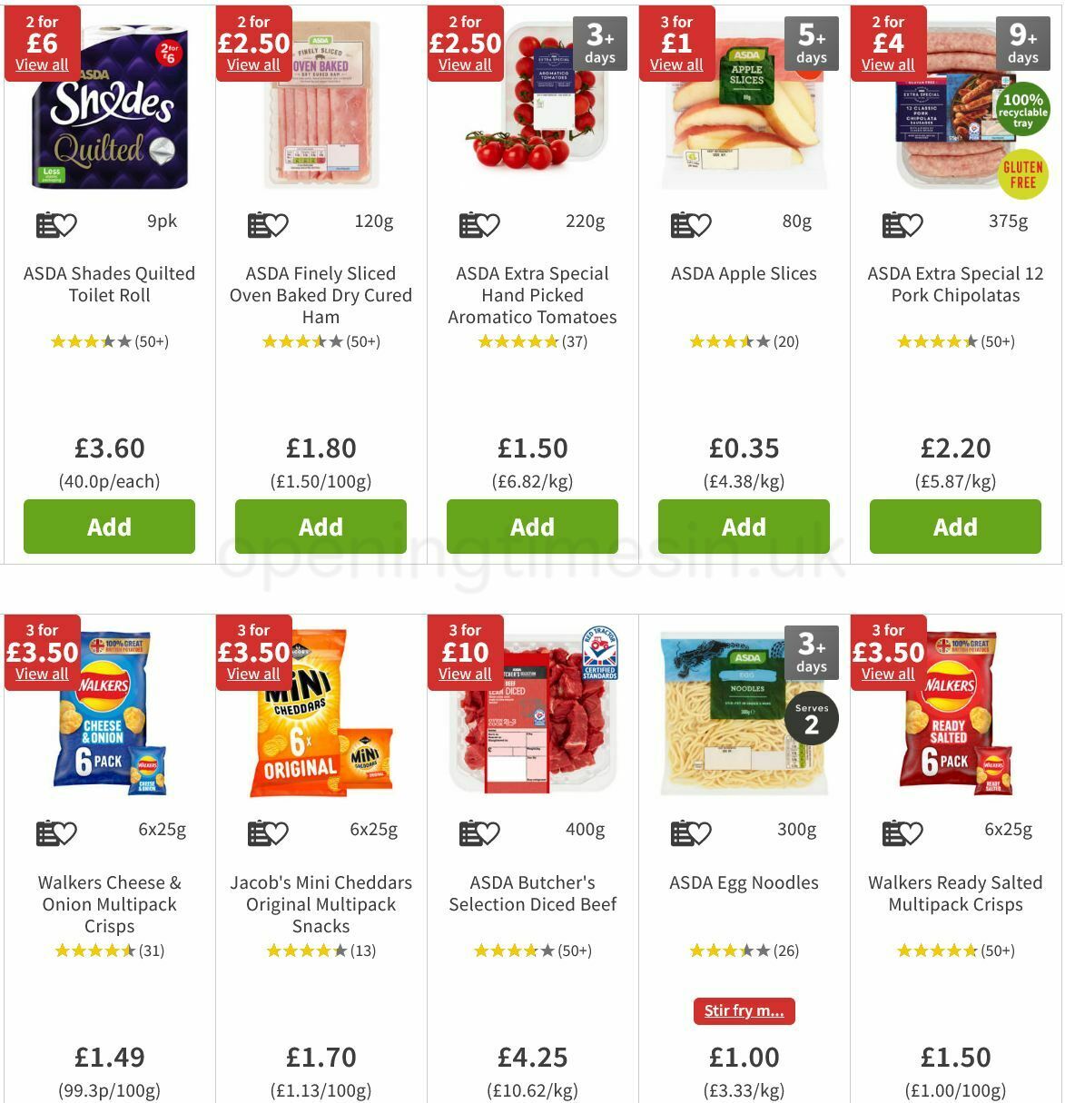 ASDA Offers from 1 October