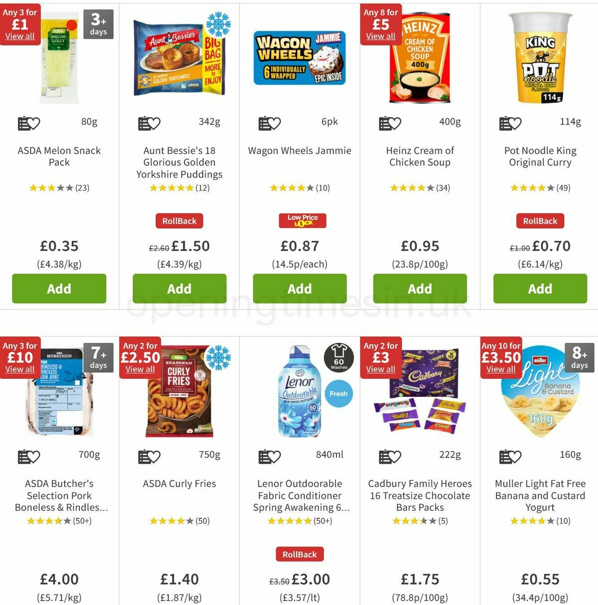 ASDA Offers from 15 October