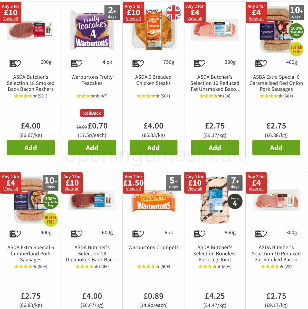 ASDA Offers from 29 October