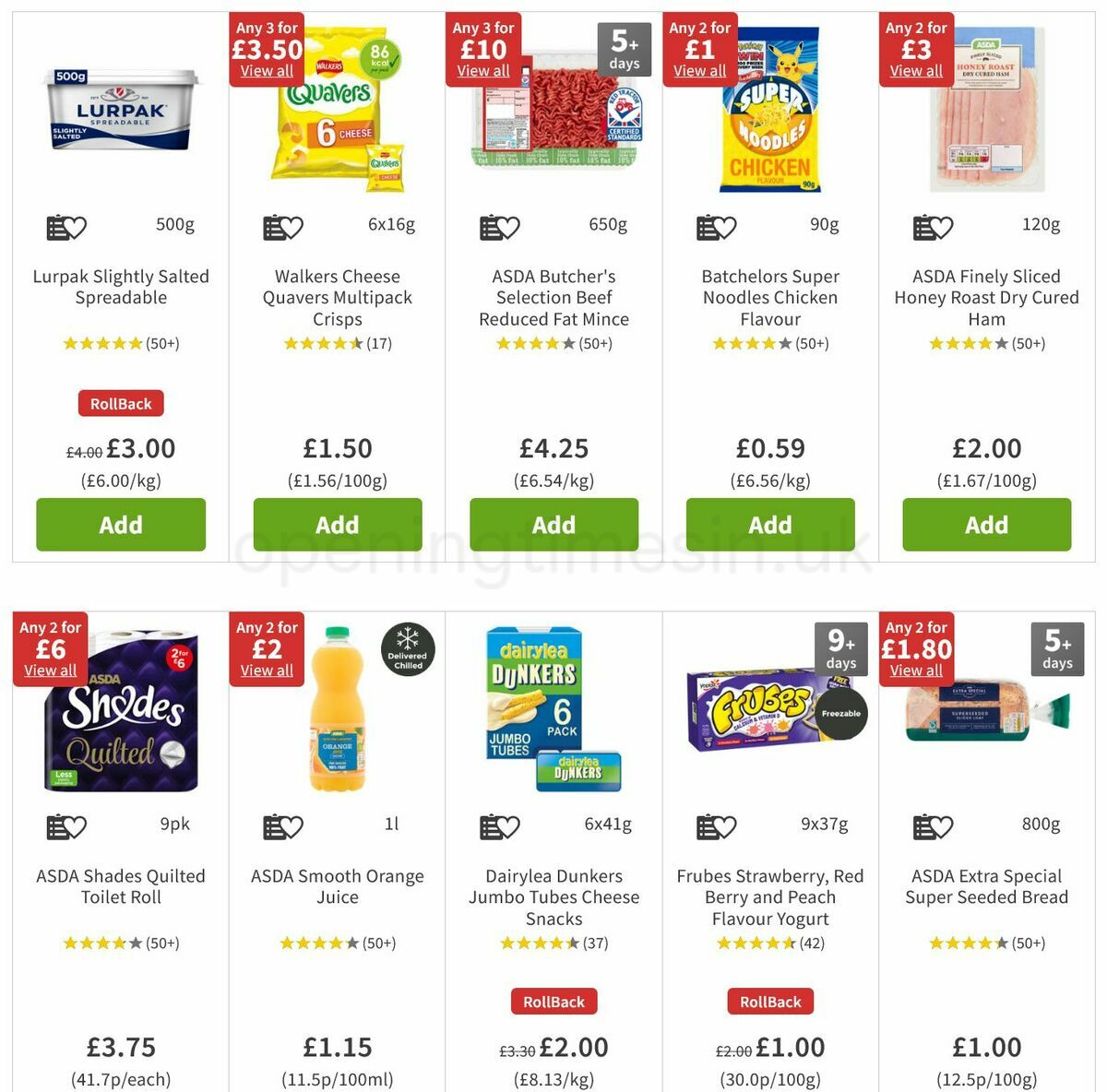 ASDA Offers from 10 February