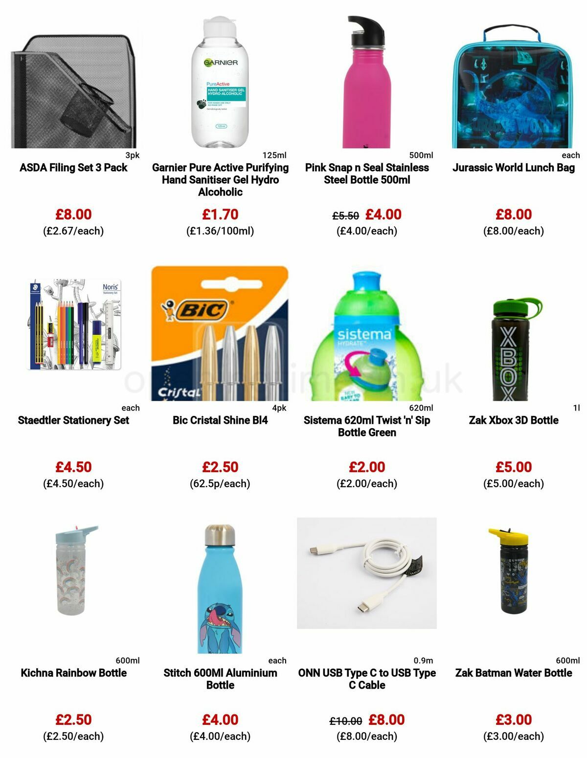 ASDA Back to School Offers from 1 August