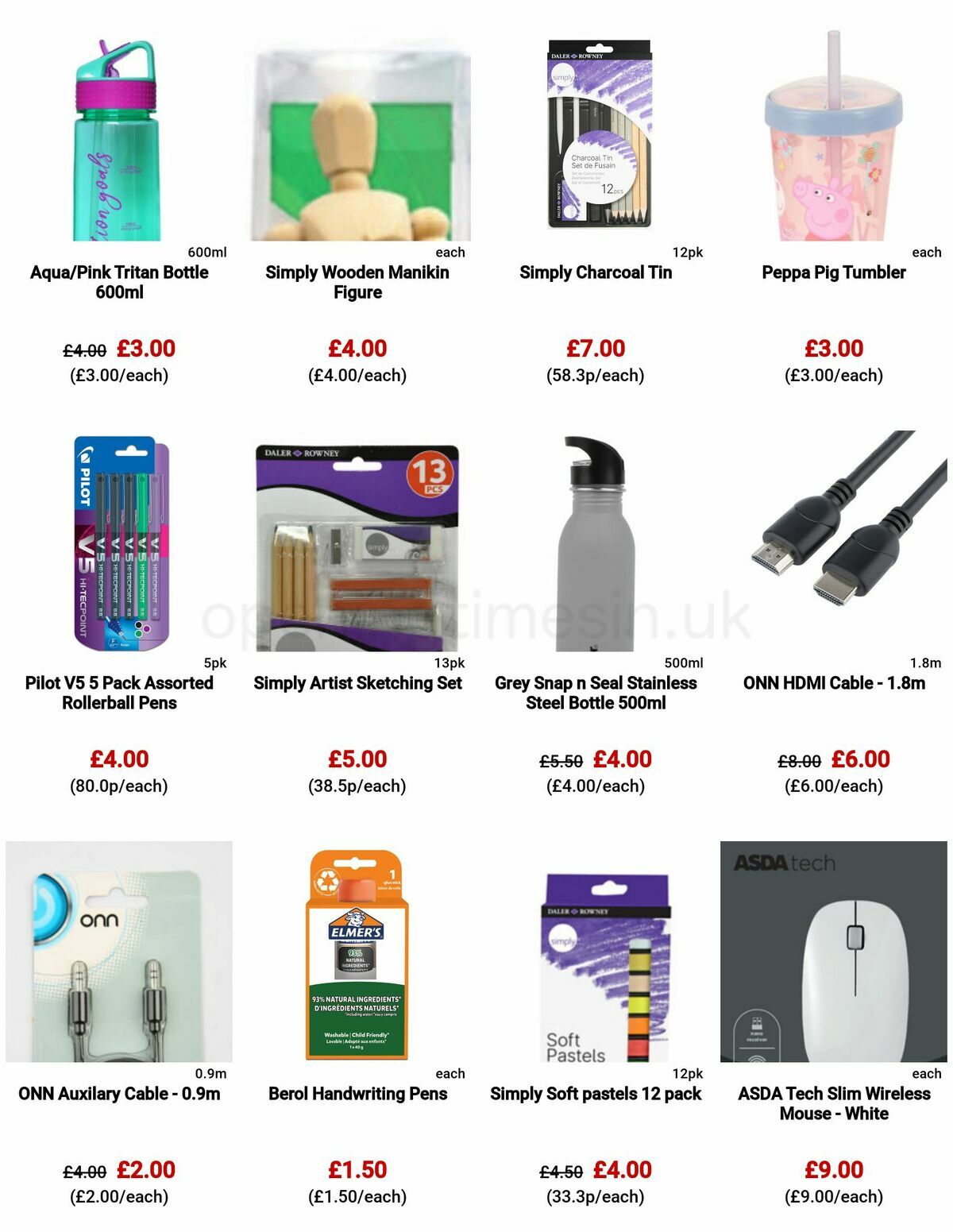 ASDA Back to School Offers from 1 August