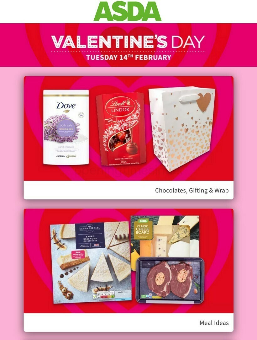 ASDA Valentine's Day Offers from 26 January