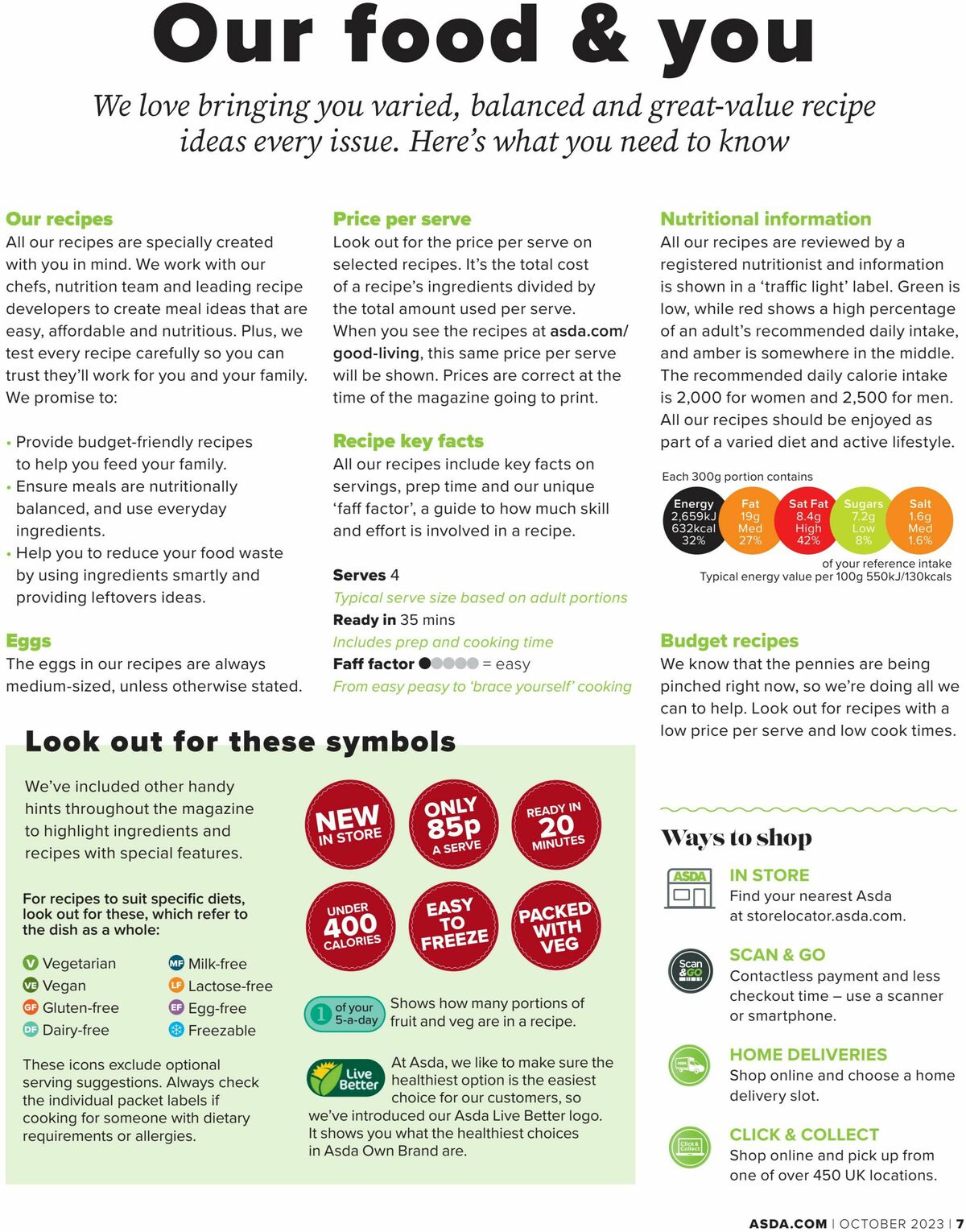 ASDA Magazine October Offers from 1 October