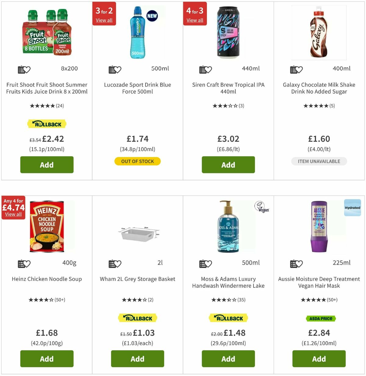 ASDA Offers from 4 July