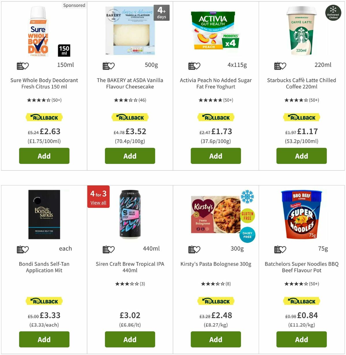 ASDA Offers from 5 August