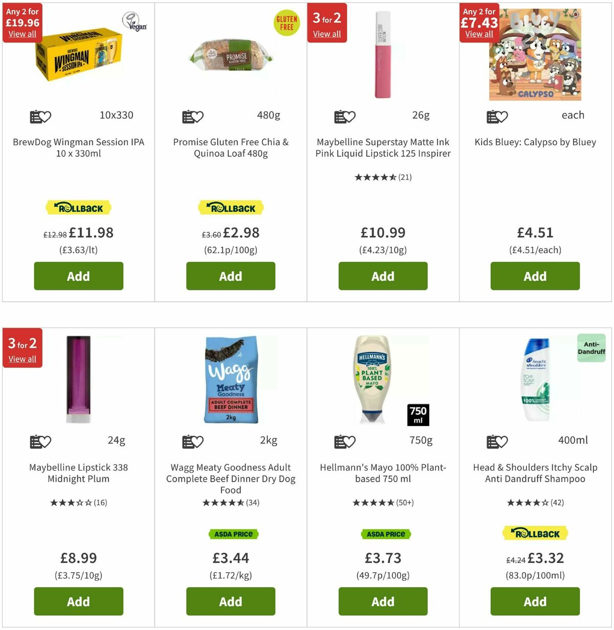 ASDA Offers from 5 August