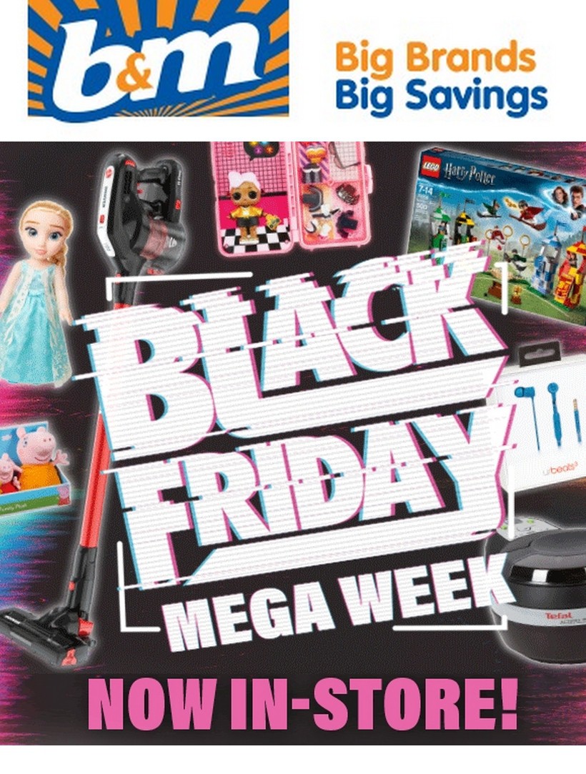 B&M Black Friday Offers from 22 November