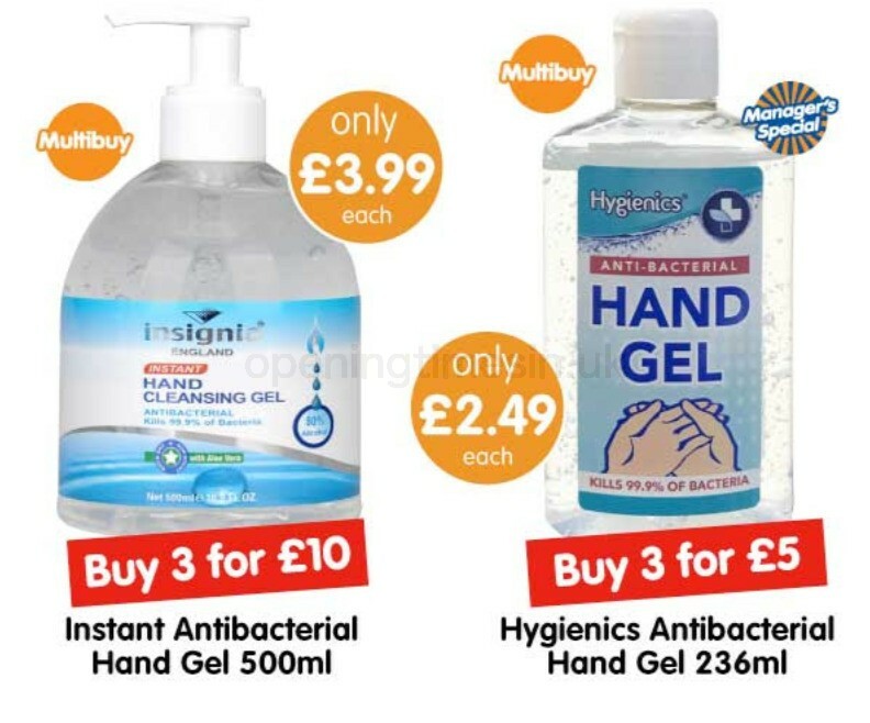 B&M Essential COVID-19 Supplies Offers from 27 August