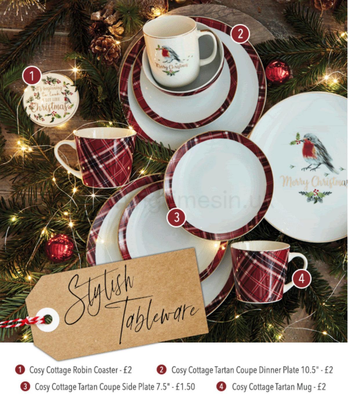 B&M Stylish Tableware Offers from 2 December