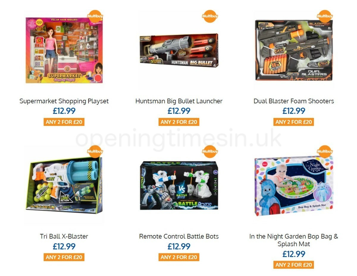 B&M 2 for £20 Toys! Offers from 2 August