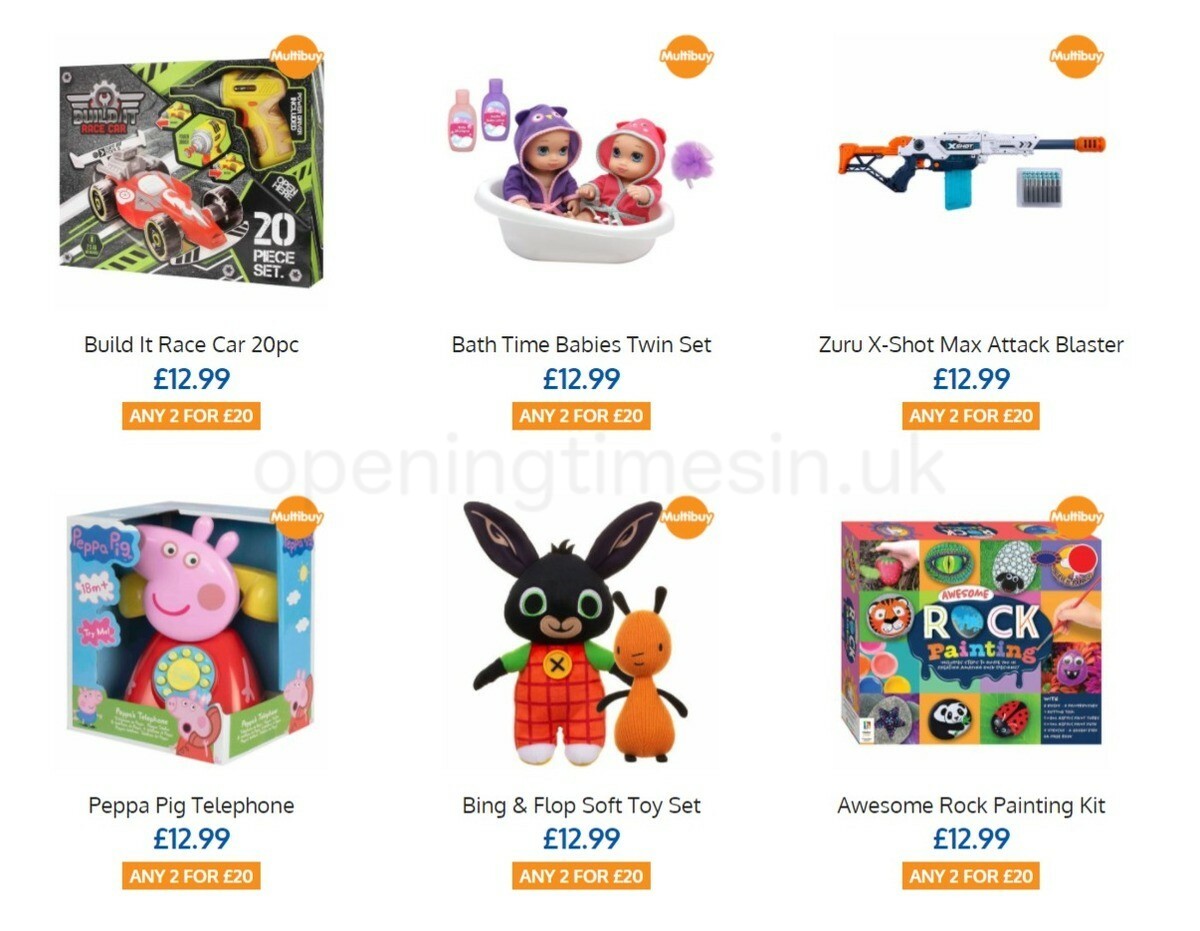 B&M 2 for £20 Toys! Offers from 2 August