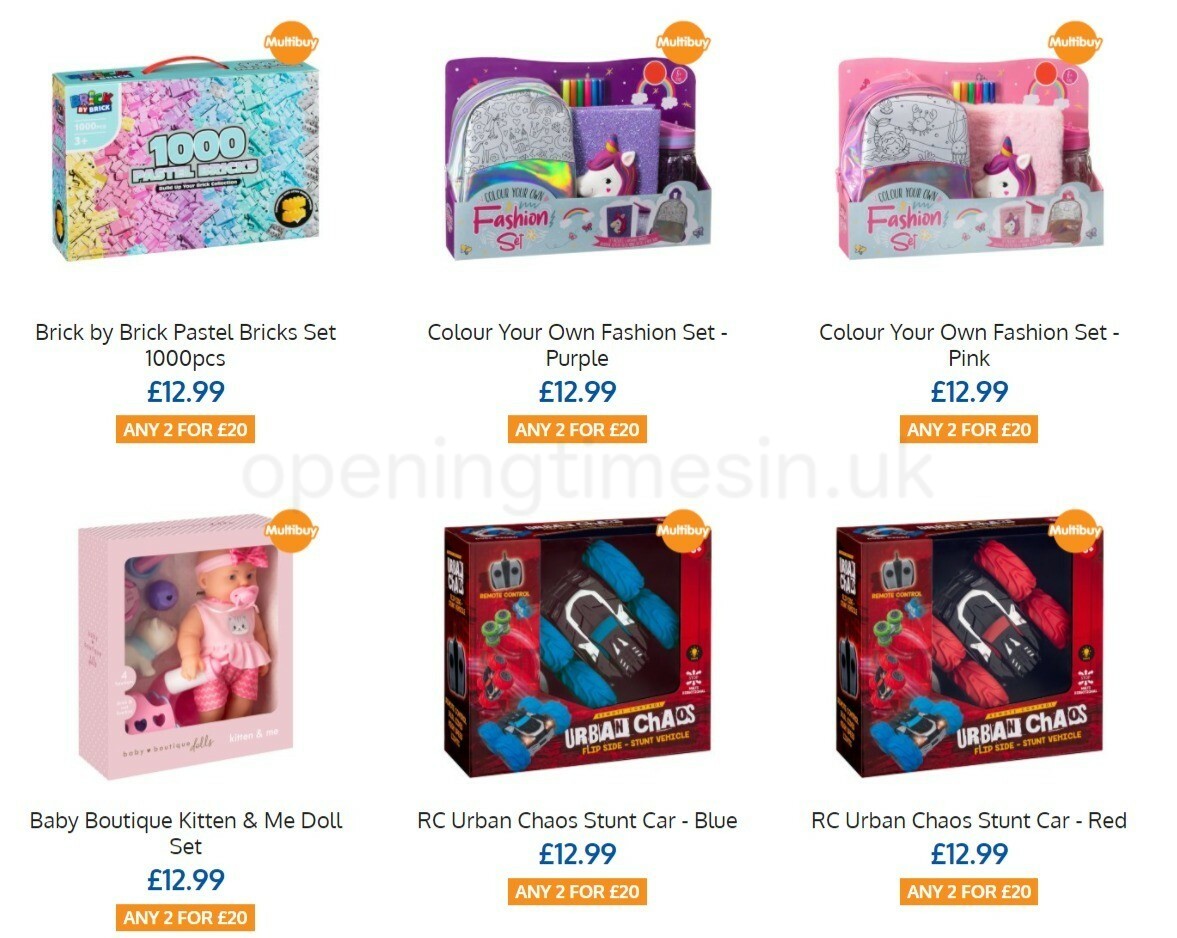 B&M 2 for £20 Toys! Offers from 2 August