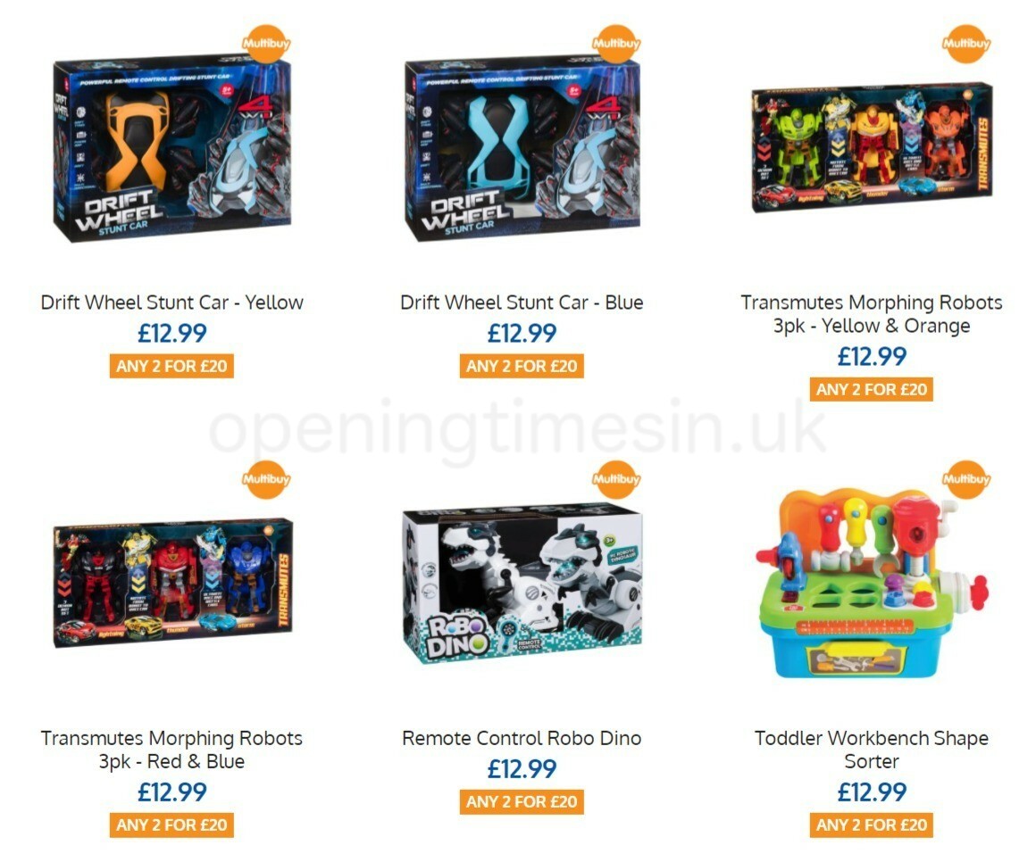 B&M 2 for £20 Toys! Offers from 2 August