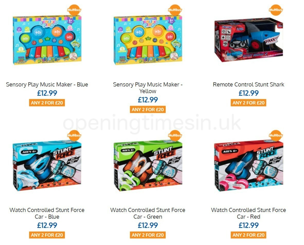 B&M 2 for £20 Toys! Offers from 2 August